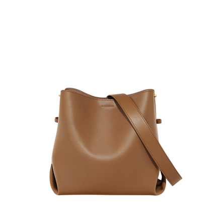 Bolsa feminina média em couro genuíno marrom - Sereinna