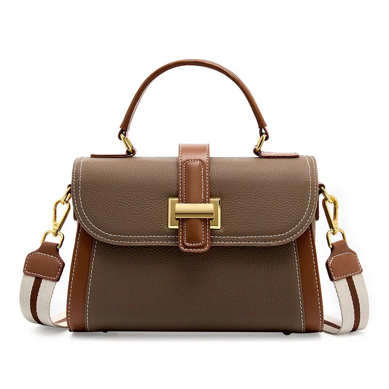Luxury Handbags Female Crossbody Bags Small Square Shoulder Bag Mom Women Bags New Fashion 2025 Genuine Cowhide Leather Satchel