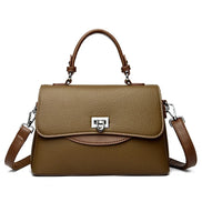 Luxury Large Capacity Multilayer Shoulder Messenger Bag High Quality Leather Handbag Women Designer Crossbody Sac Female Tote