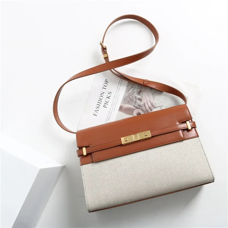 Autumn New Genuine Leather Women Shoulder Bags 2024 High Quality Retro Handbags Ladies Messenger Bag Day Clutches Black Brown