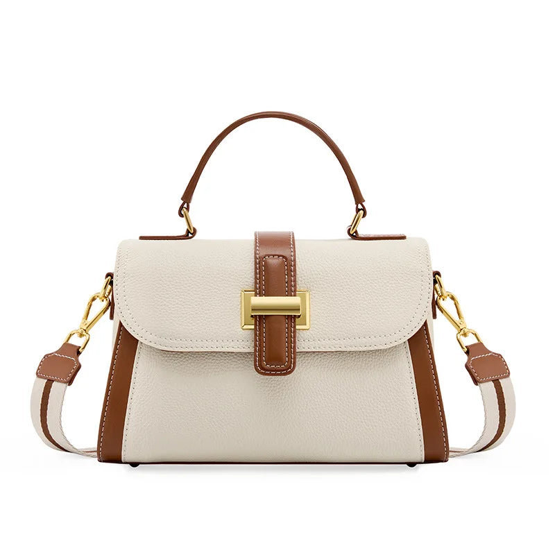 Luxury Handbags Female Crossbody Bags Small Square Shoulder Bag Mom Women Bags New Fashion 2025 Genuine Cowhide Leather Satchel