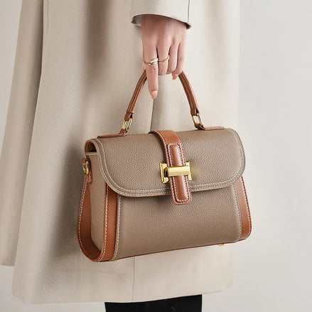 Luxury Handbags Female Crossbody Bags Small Square Shoulder Bag Mom Women Bags New Fashion 2025 Genuine Cowhide Leather Satchel