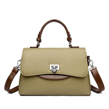 Luxury Large Capacity Multilayer Shoulder Messenger Bag High Quality Leather Handbag Women Designer Crossbody Sac Female Tote