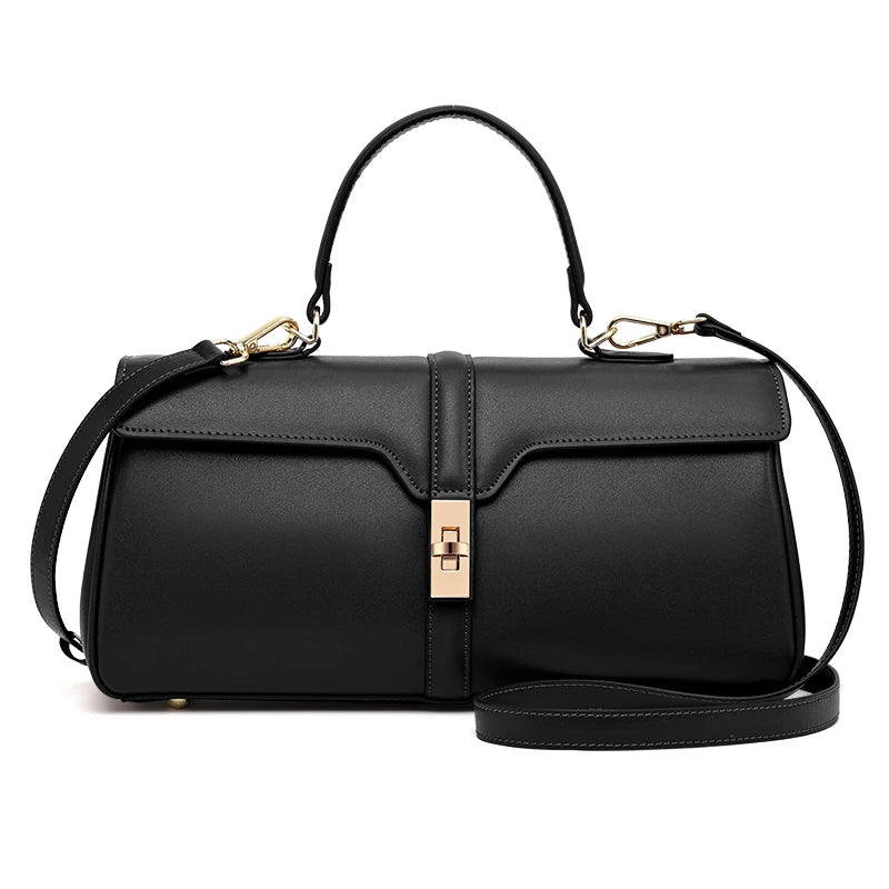 Aidrani Genuine Leather Women's Handbag New Trendy 2026 High Texture Stylish Bag Fashion Cowhide Shoulder Bag