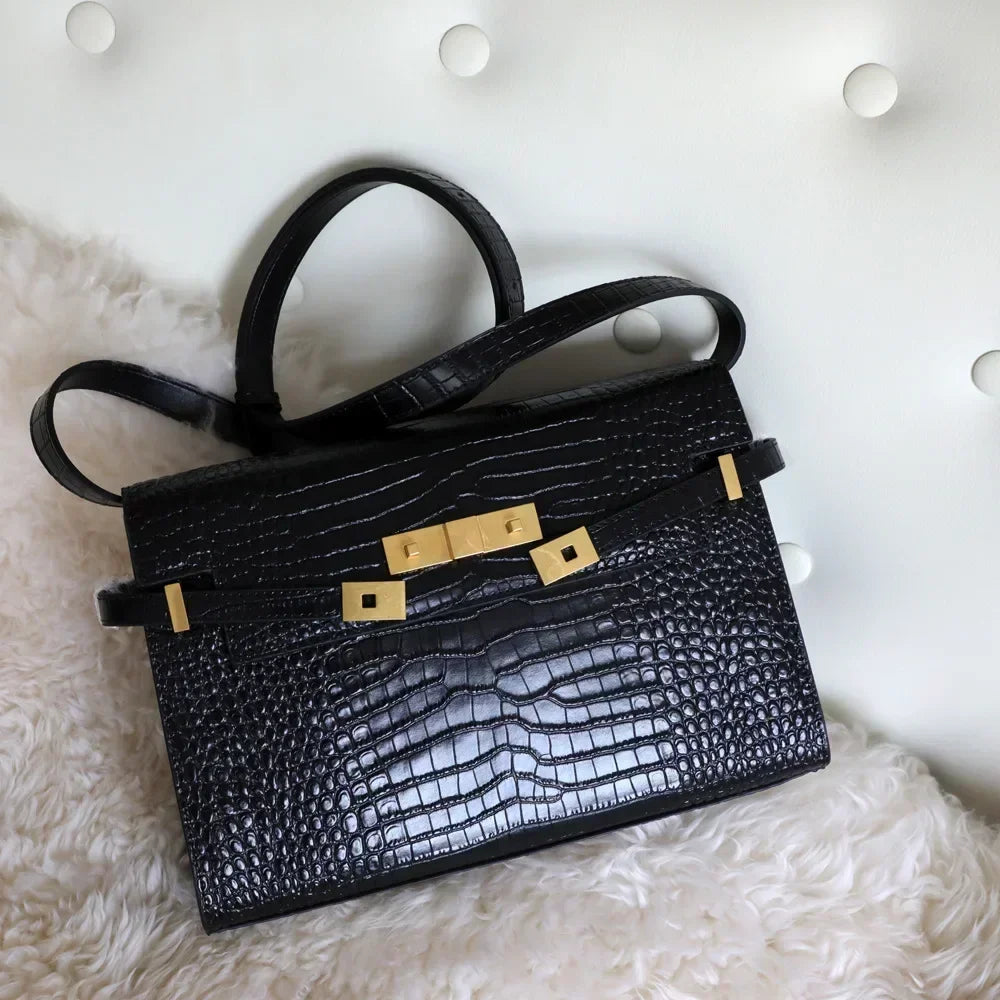 Autumn New Genuine Leather Women Shoulder Bags 2024 High Quality Retro Handbags Ladies Messenger Bag Day Clutches Black Brown