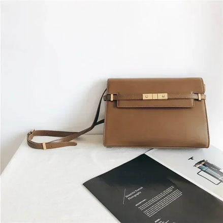 Autumn New Genuine Leather Women Shoulder Bags 2024 High Quality Retro Handbags Ladies Messenger Bag Day Clutches Black Brown