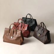 Jamhoo England Style Tote Bags For Women Luxury Designer Handbag And Purse 2024 New Vintage Lock Large Capacity Underarm Bag
