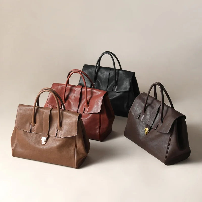 Jamhoo England Style Tote Bags For Women Luxury Designer Handbag And Purse 2024 New Vintage Lock Large Capacity Underarm Bag