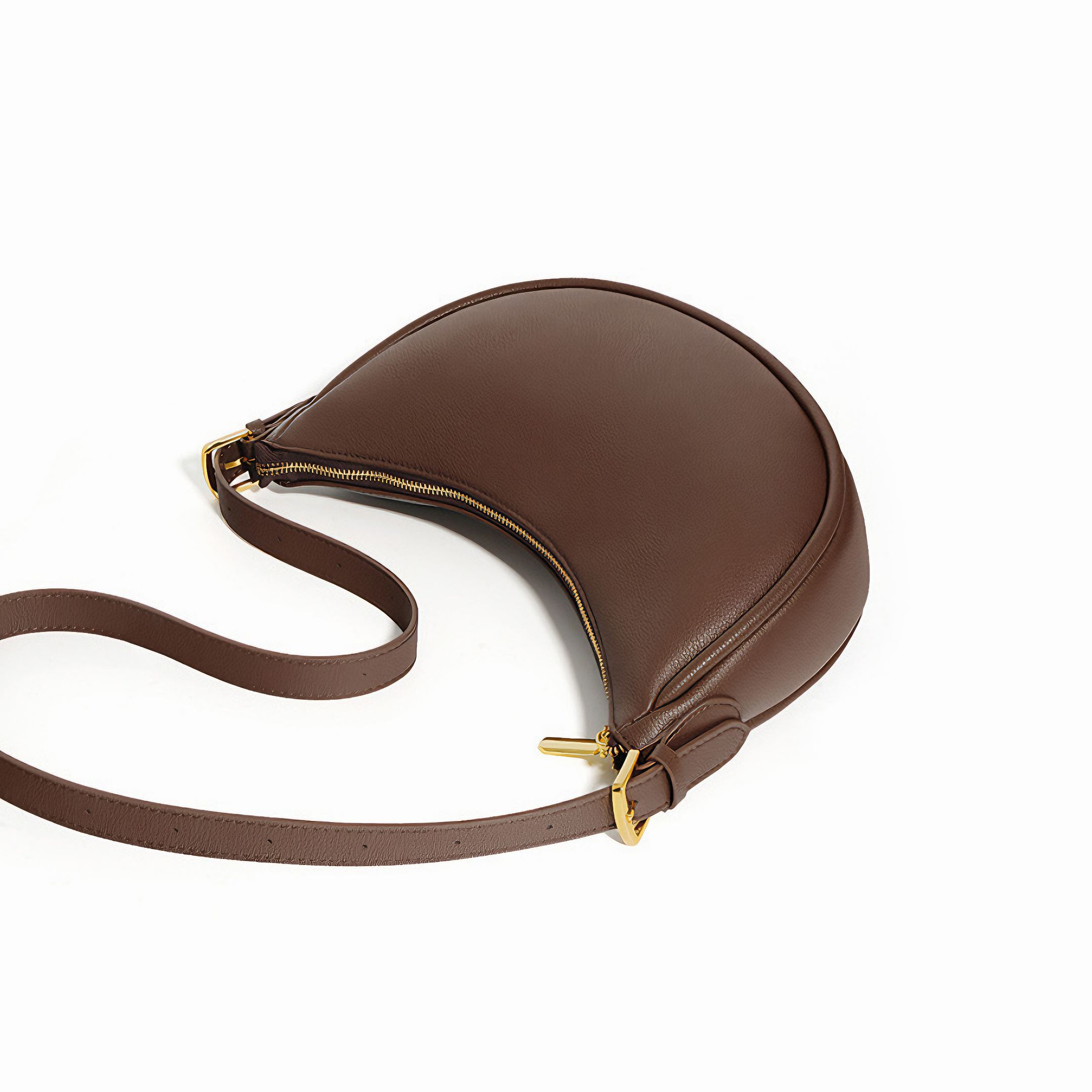 Bolsa feminina média em couro genuíno split marrom - Sereinna
