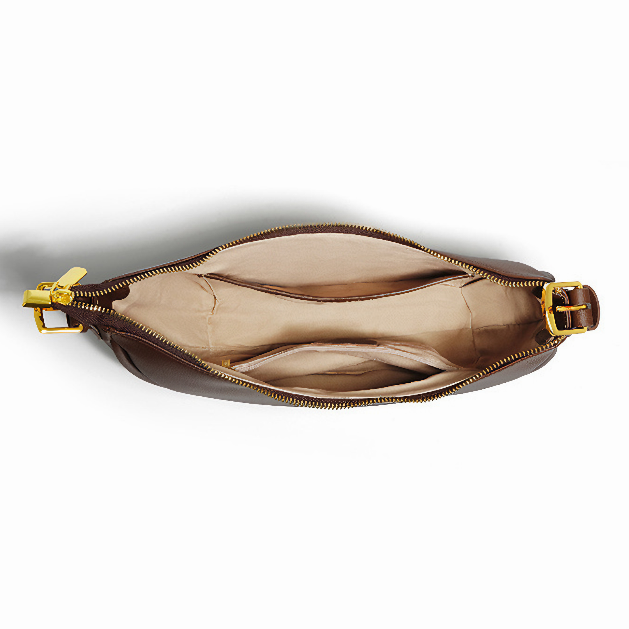 Bolsa feminina média em couro genuíno split marrom - Sereinna