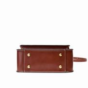Bolsa feminina pequena em couro genuíno split marrom - Sereinna