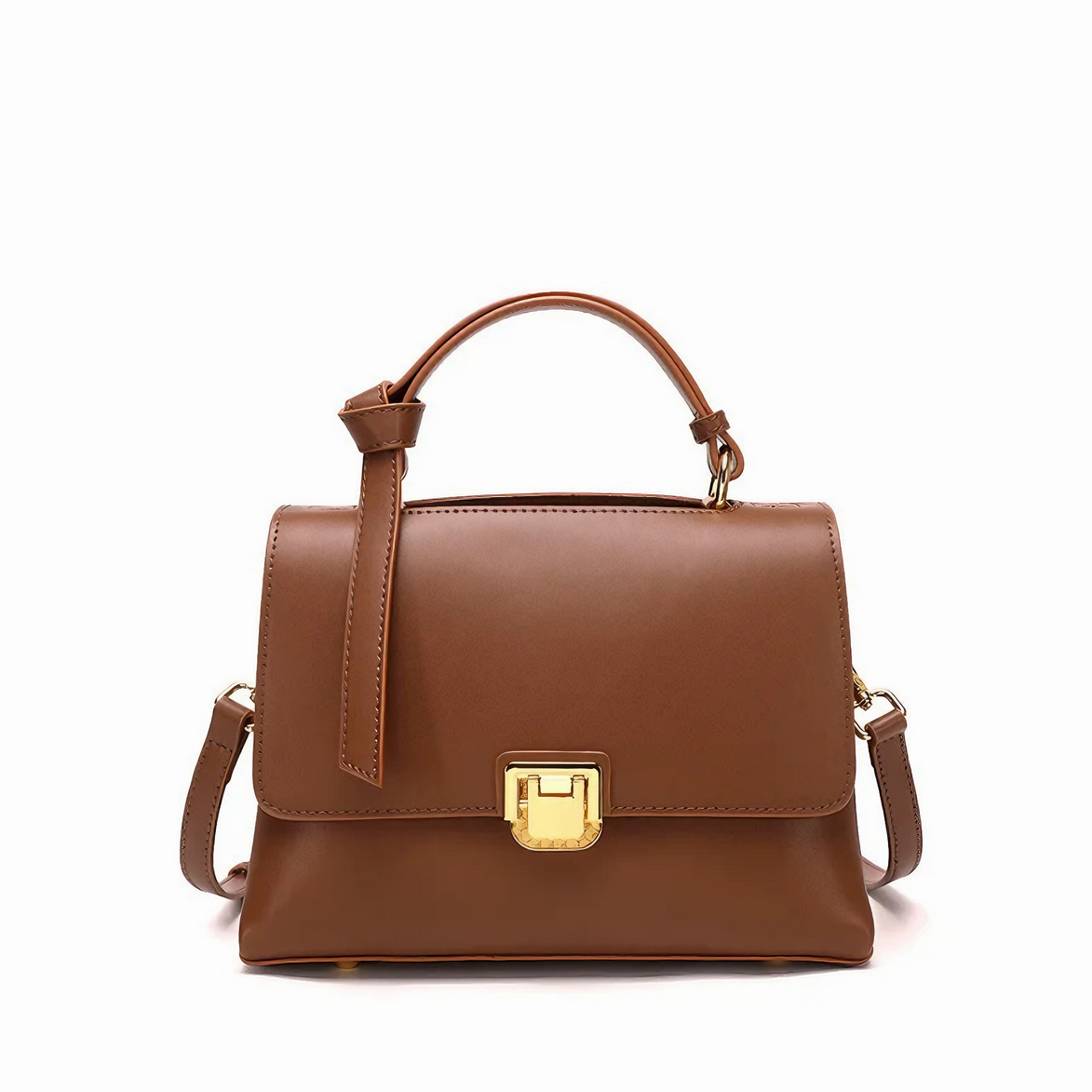 Bolsa Feminina Pequena em Couro Split Marrom - Sereinna