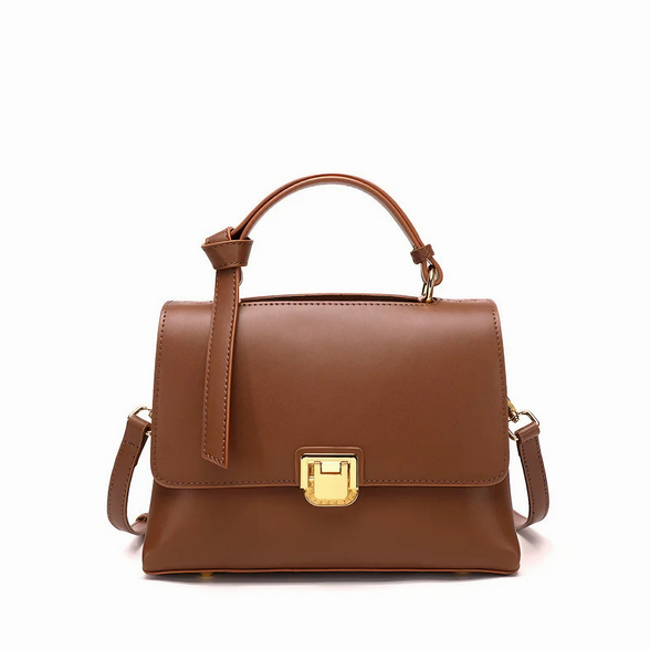 Bolsa Feminina Pequena em Couro Split Marrom - Sereinna
