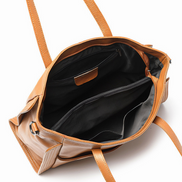 Bolsa Grande em Couro Genuíno Marrom - Sereinna