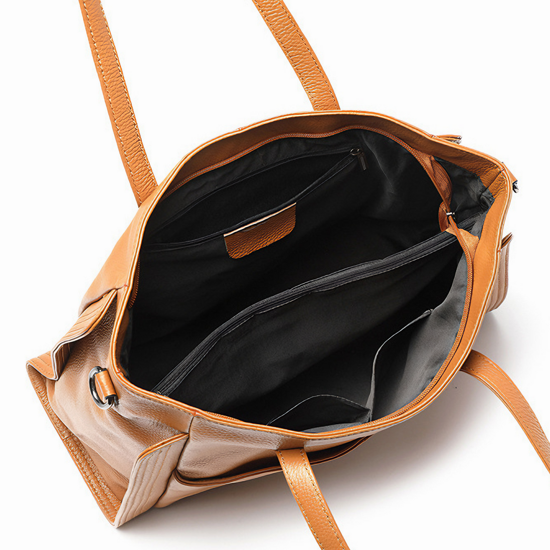 Bolsa Grande em Couro Genuíno Marrom - Sereinna