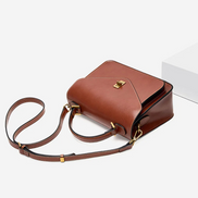 Bolsa feminina pequena em couro genuíno split marrom - Sereinna