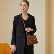 Bolsa Feminina Pequena em Couro Split Marrom - Sereinna