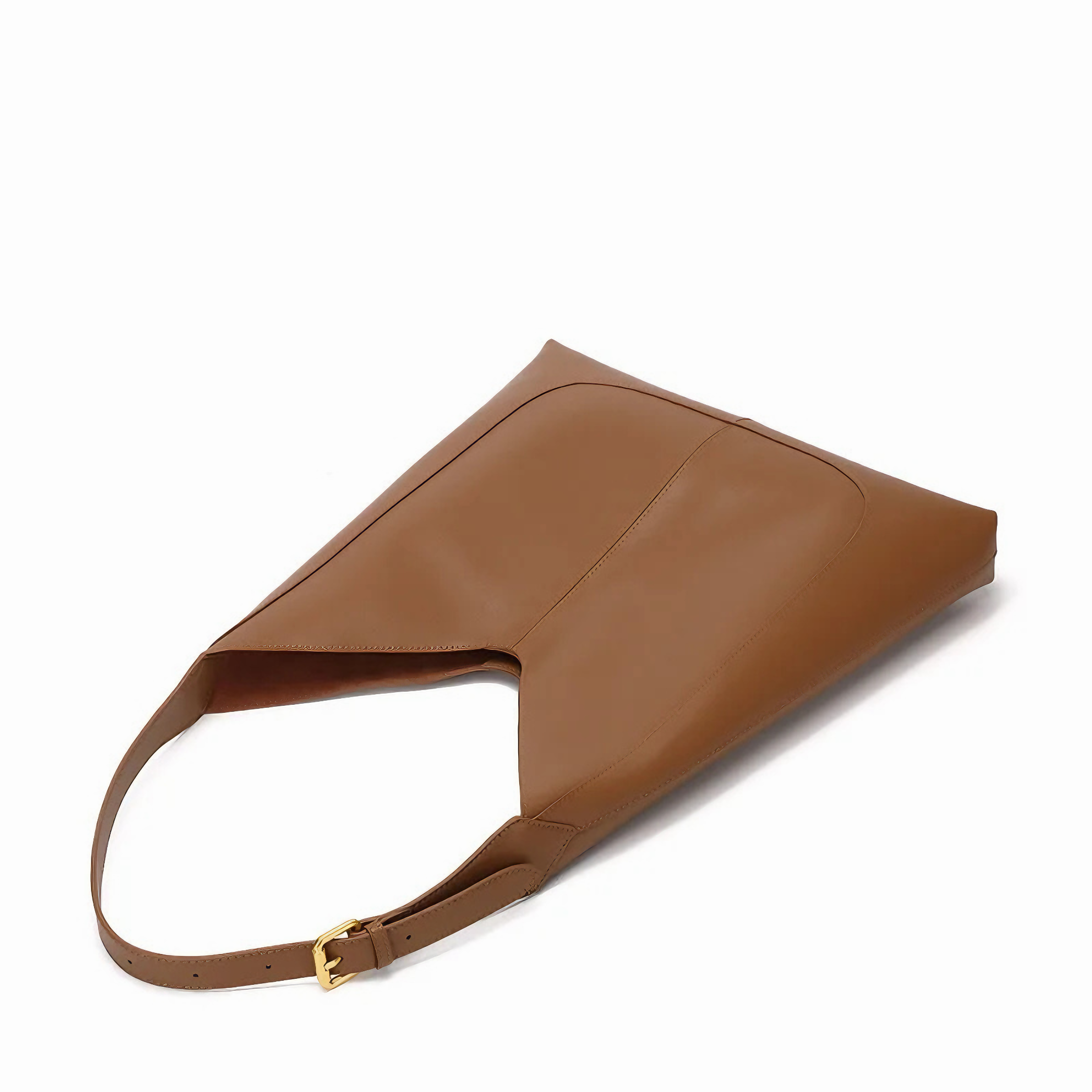 Bolsa Grande de Couro Split Marrom com Organizador Interno - Sereinna