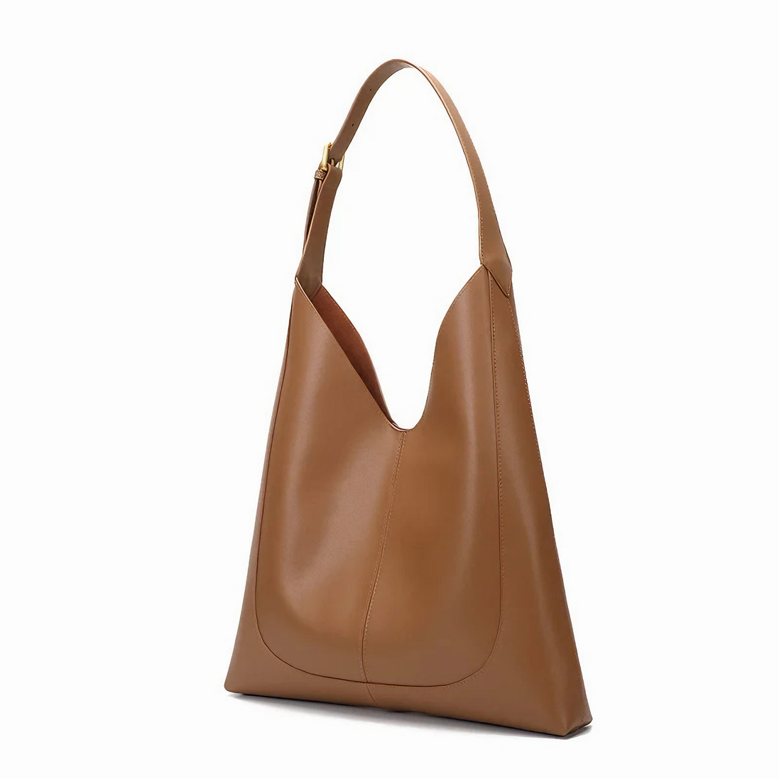 Bolsa Grande de Couro Split Marrom com Organizador Interno - Sereinna