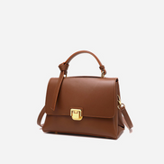 Bolsa Feminina Pequena em Couro Split Marrom - Sereinna