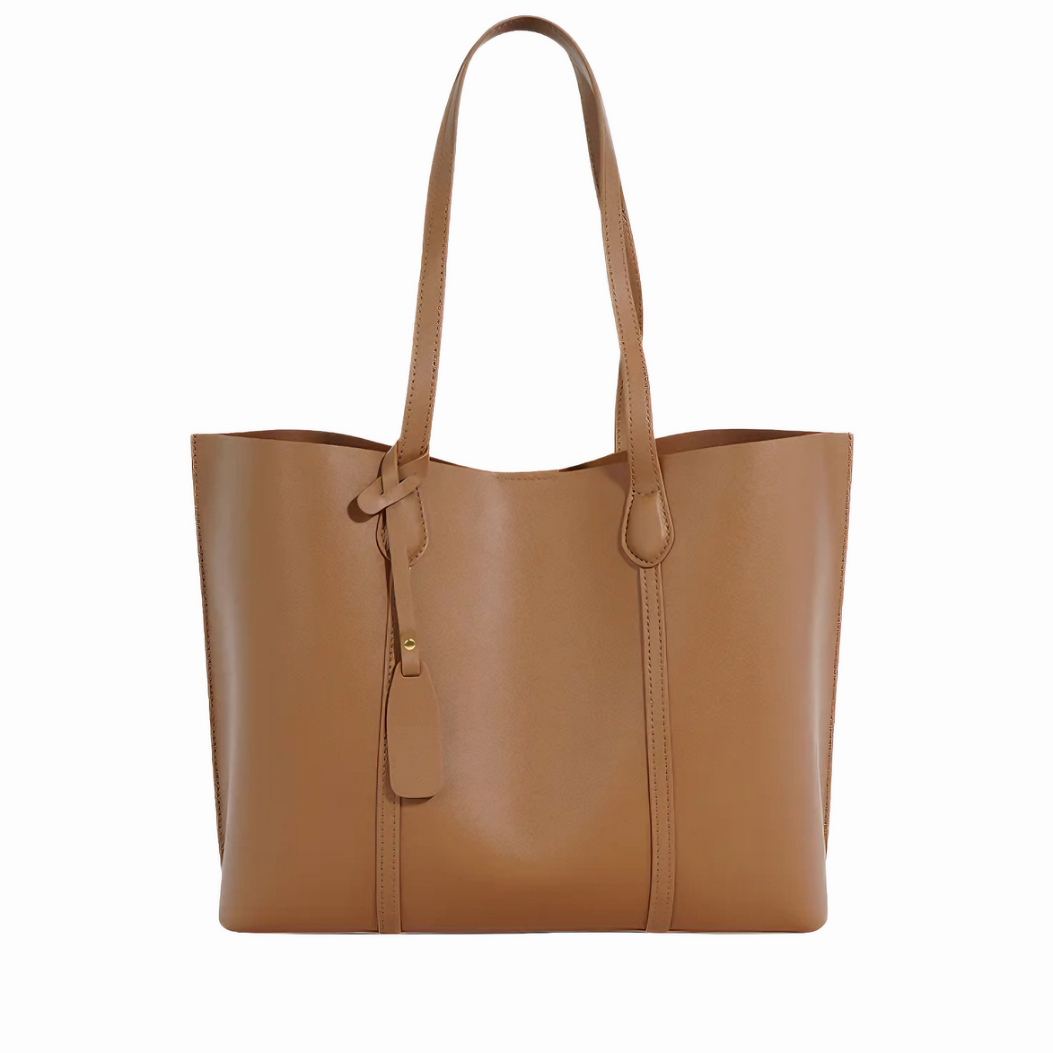 Bolsa feminina grande em couro genuíno marrom - Sereinna