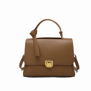 Bolsa Feminina Pequena em Couro Split Marrom Claro - Sereinna