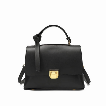 Bolsa Feminina Pequena em Couro Split Preta- Sereinna