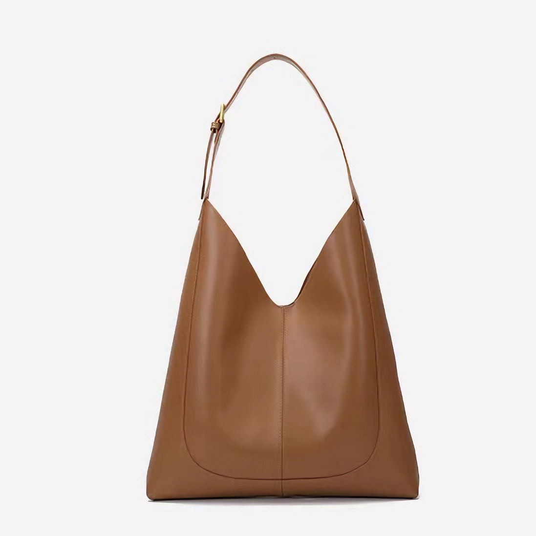 Bolsa Grande de Couro Split Marrom com Organizador Interno - Sereinna
