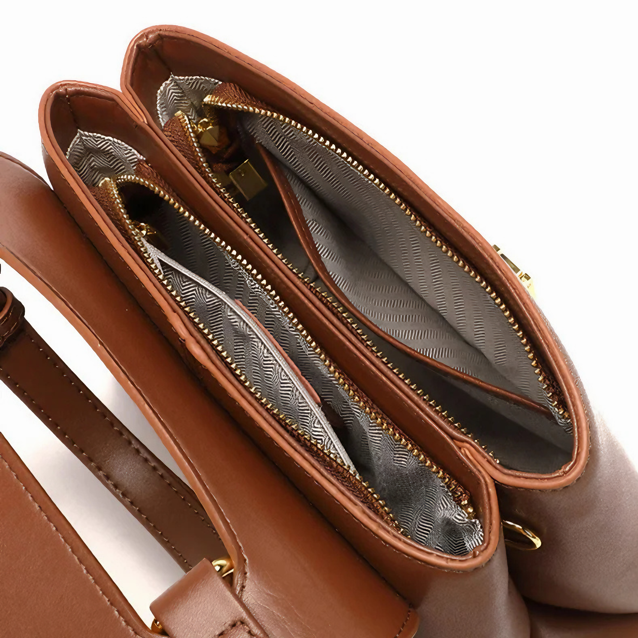 Bolsa Feminina Pequena em Couro Split Marrom - Sereinna