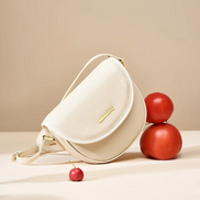 Bolsa Feminina Pequena em Couro Genuíno Branca - Sereinna