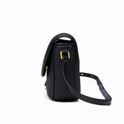 Bolsa Feminina Pequena em Couro Genuíno Preta - Sereinna