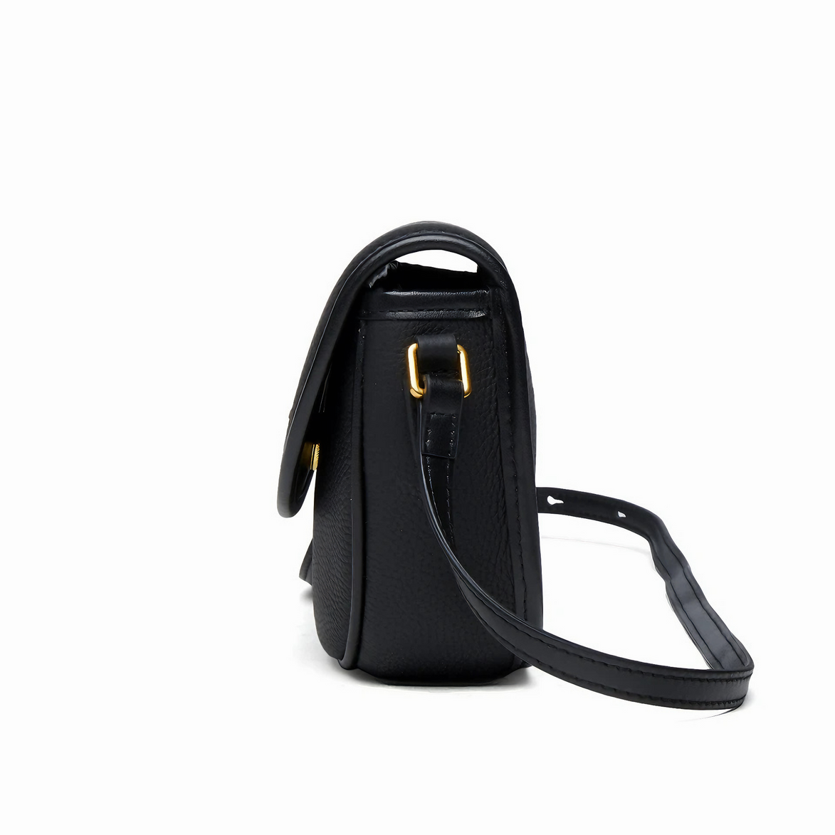 Bolsa Feminina Pequena em Couro Genuíno Preta - Sereinna