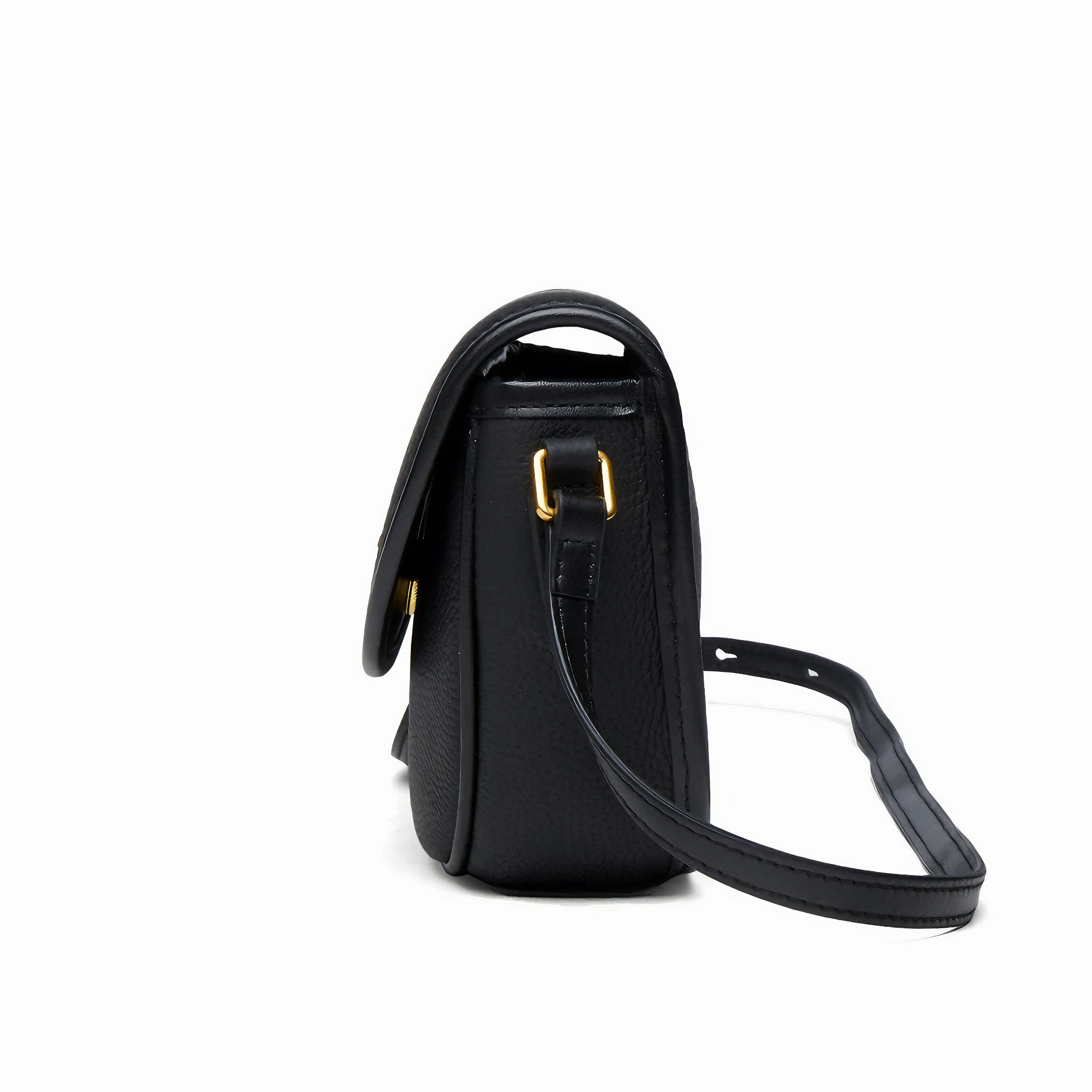 Bolsa Feminina Pequena em Couro Genuíno Preta - Sereinna