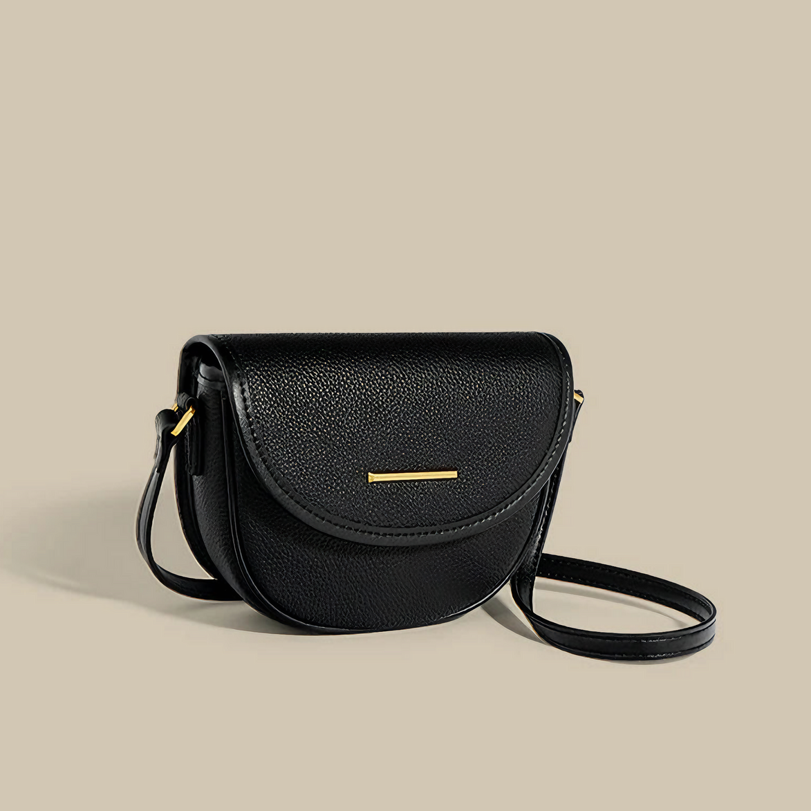 Bolsa Feminina Pequena em Couro Genuíno Preta - Sereinna