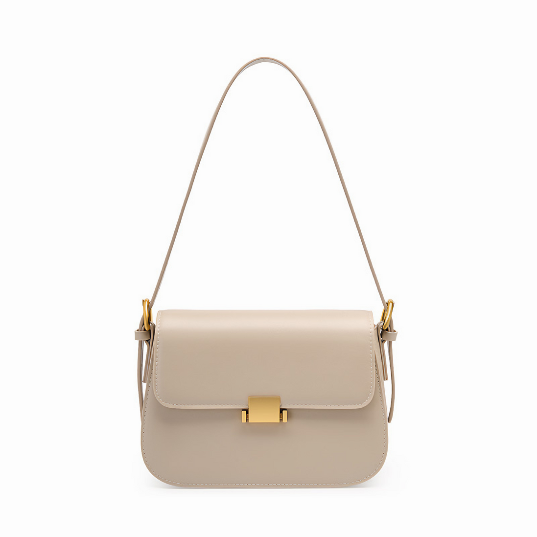 Bolsa feminina pequena em couro genuíno split cáqui - Sereinna