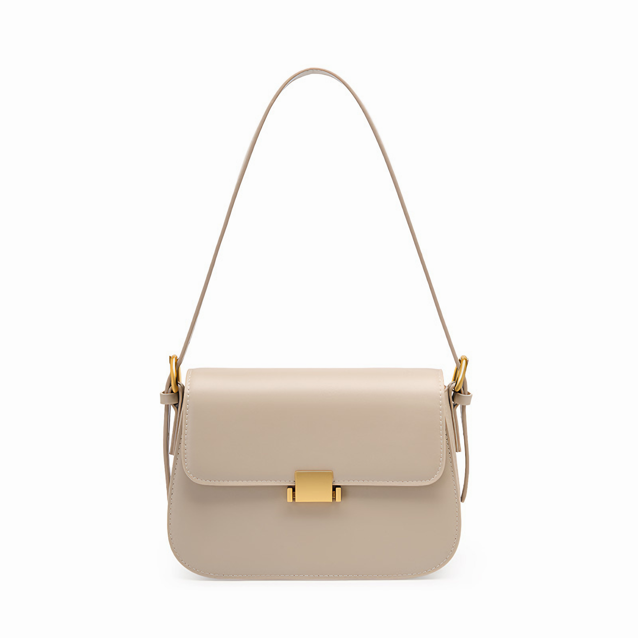 Bolsa feminina pequena em couro genuíno split cáqui - Sereinna