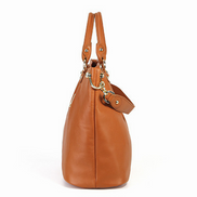 Bolsa Feminina Grande em Couro Genuíno Caramelo - Sereinna
