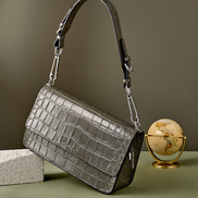 Bolsa feminina pequena em couro genuíno split verde - Sereinna