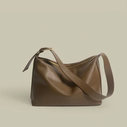 Bolsa feminina média em couro genuíno marrom - Sereinna