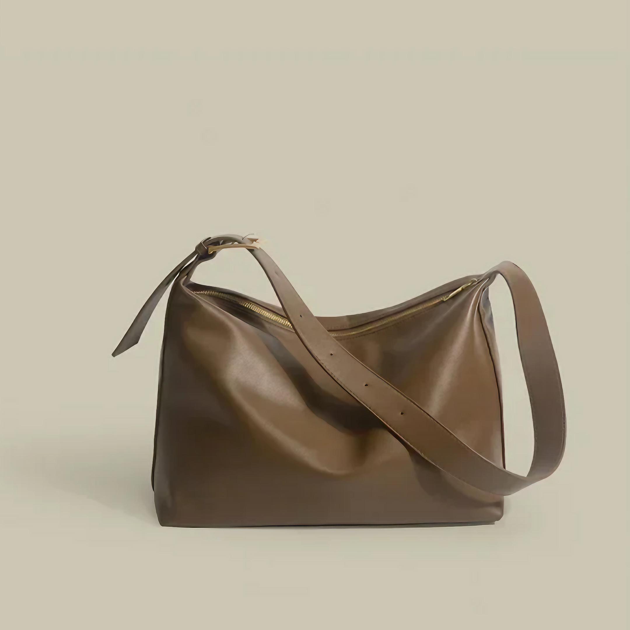 Bolsa feminina média em couro genuíno marrom - Sereinna