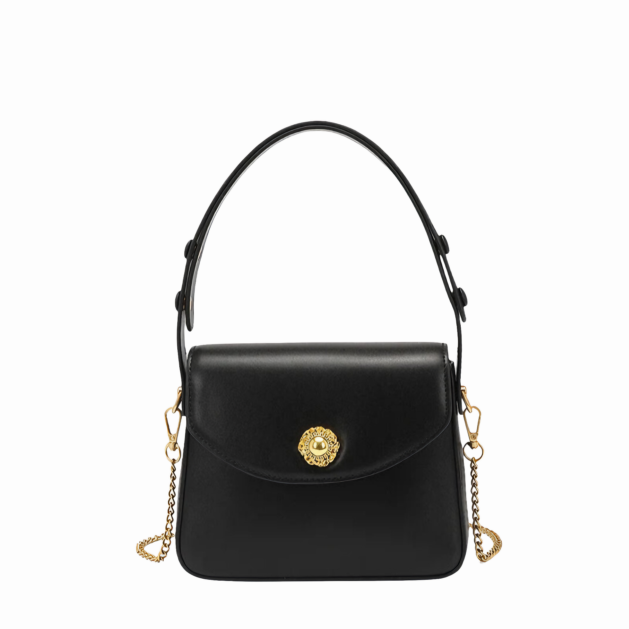 Bolsa pequena em couro split Preta - Sereinna