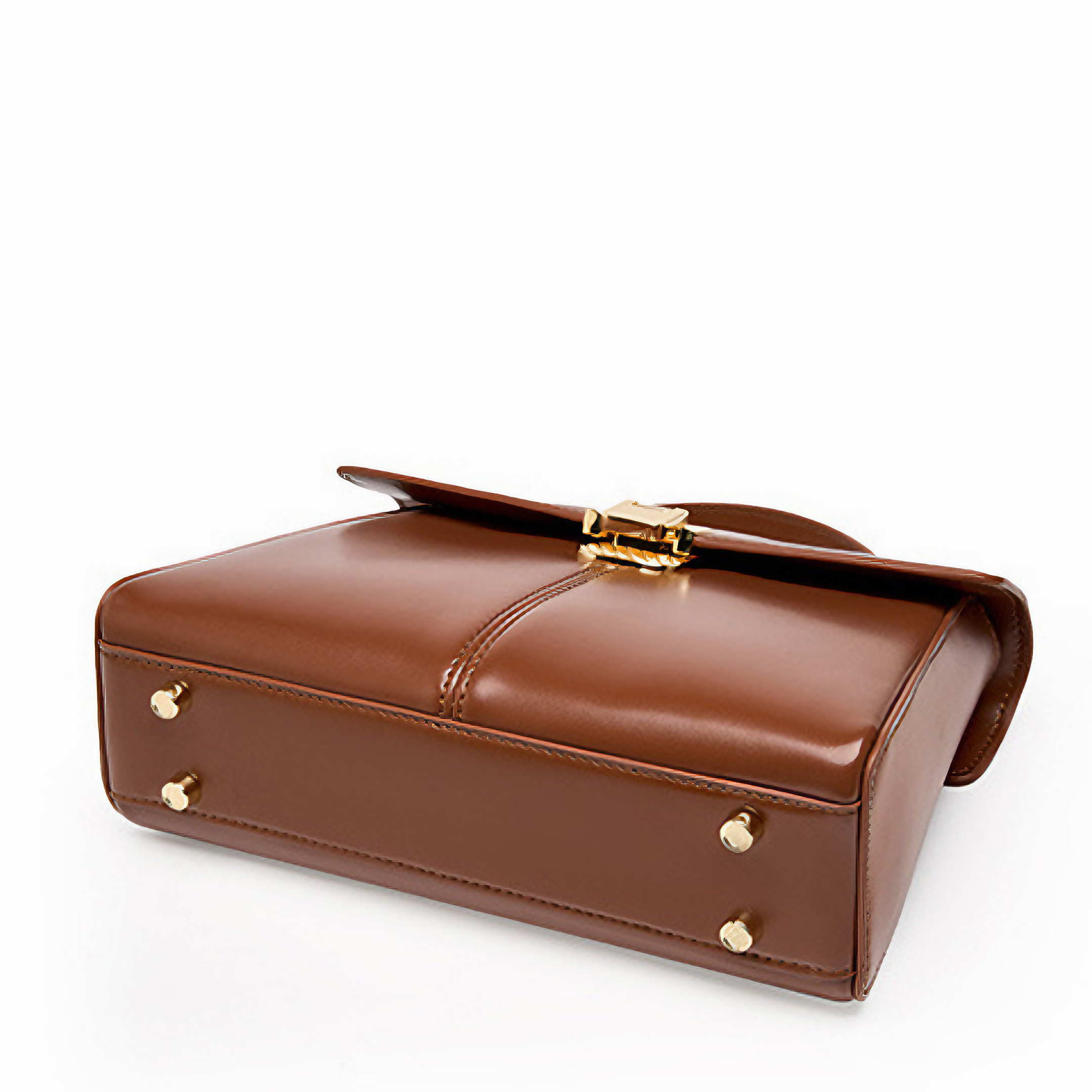 Bolsa feminina pequena em couro genuíno marrom - Sereinna