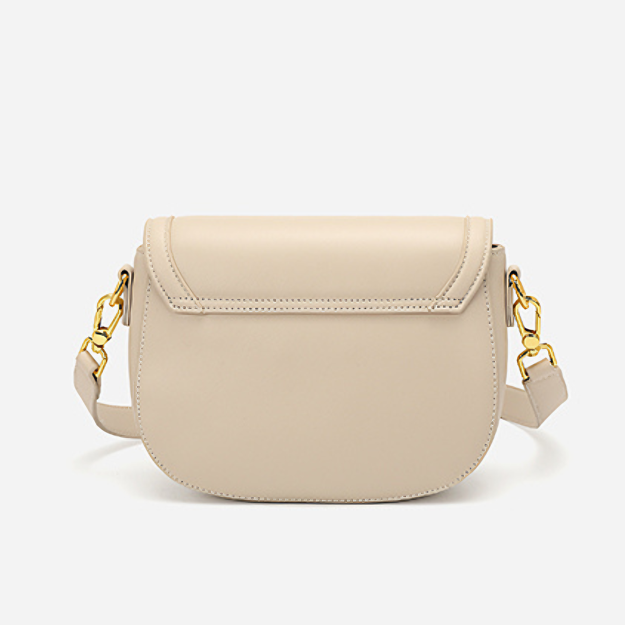 Bolsa pequena em couro split bege - Sereinna