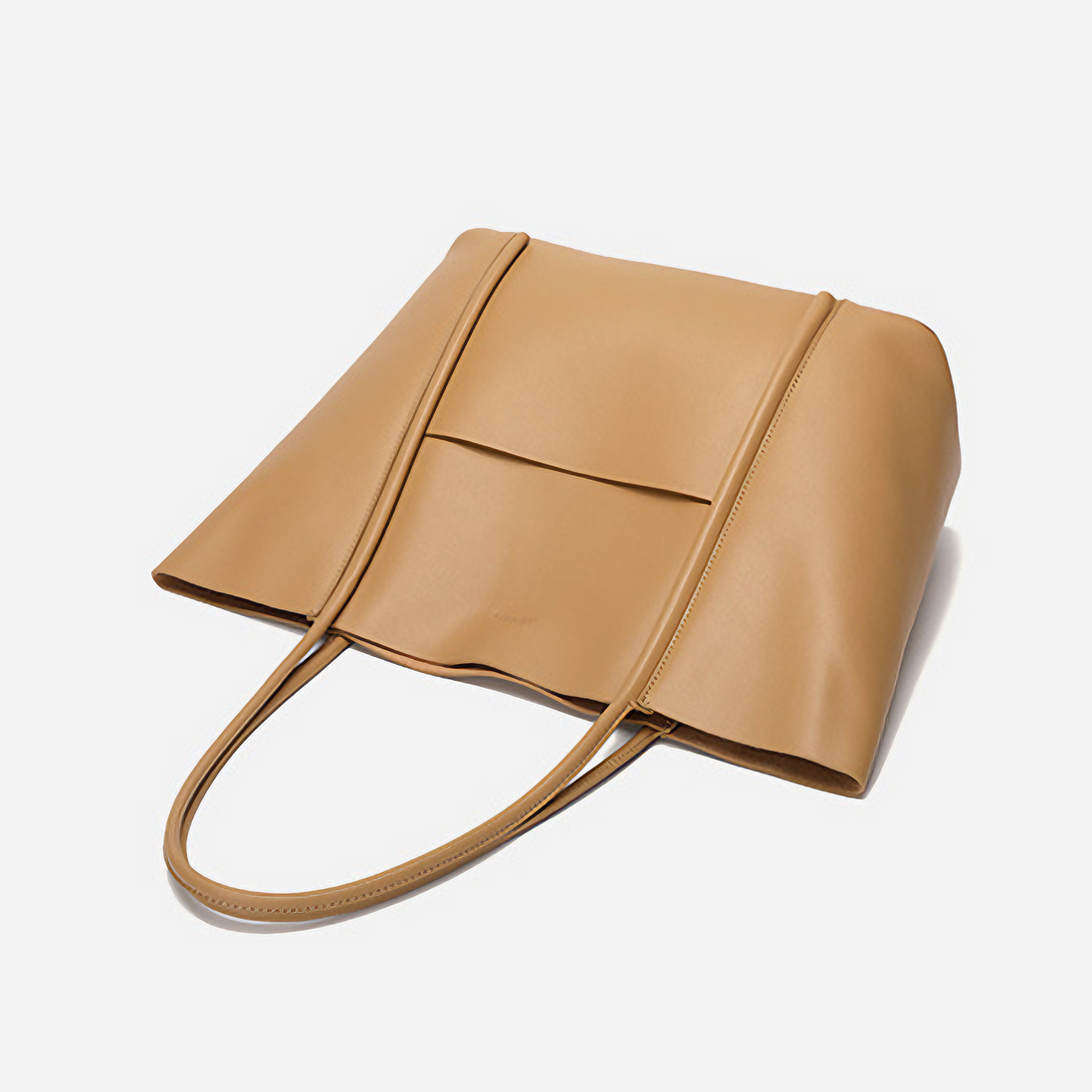 Bolsa Feminina Grande em Couro Genuino Marrom com Organizador Interno - Sereinna