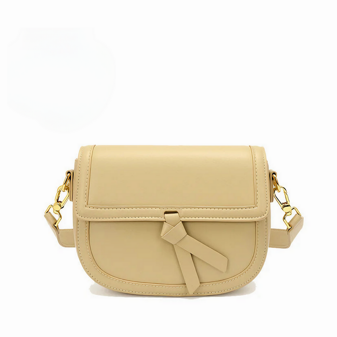 Bolsa pequena em couro split amarela - Sereinna