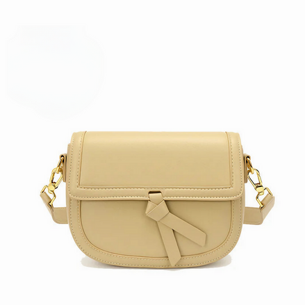 Bolsa pequena em couro split amarela - Sereinna