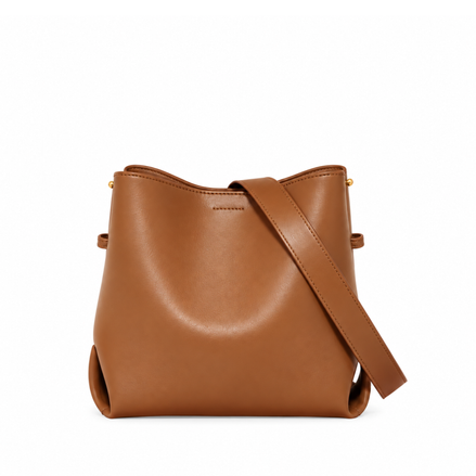 Charm Bucket Bag - Genuine Leather
