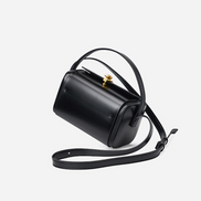Bolsa Feminina Pequena em Couro Split Preta - Sereinna