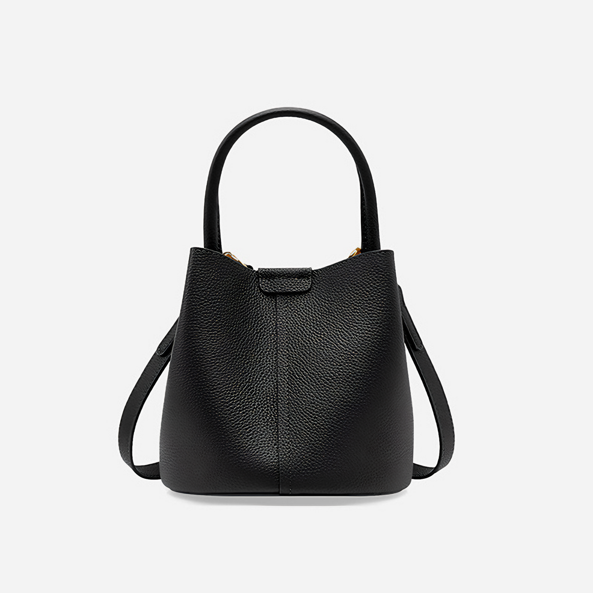 Bolsa Bliss media em Couro Genuíno preta com organizador interno - Sereinna