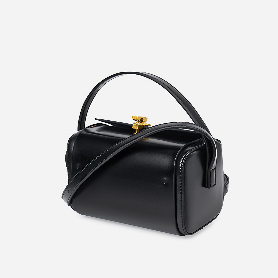 Bolsa Feminina Pequena em Couro Split Preta - Sereinna